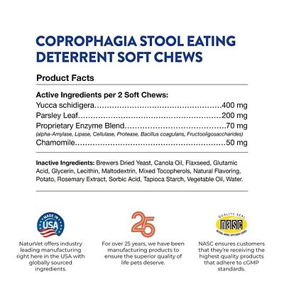 Image showing  Coprophagia Stool Eating Deterrent Plus Breath Aid Time-Release Tablets for Dogs, 130 ct.