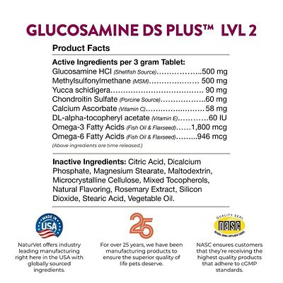Image showing  Glucosamine DS Plus Level-2 Chewable Hip and Joint Supplement Tablets for Dogs, 3g, 240 ct.
