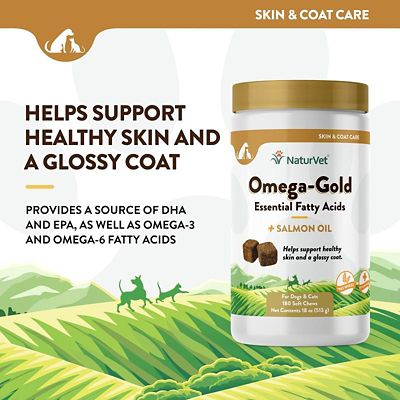 Image showing  Omega Gold Plus Salmon Oil Supplement Soft Chews for Dogs