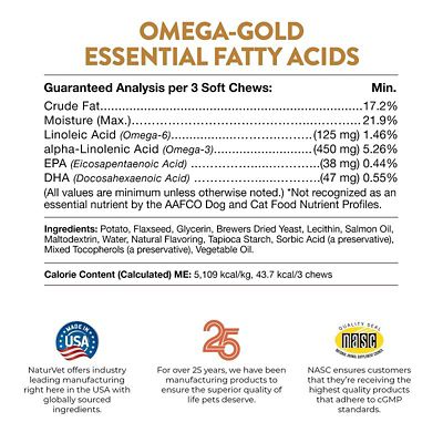 Image showing  Omega Gold Plus Salmon Oil Supplement Soft Chews for Dogs