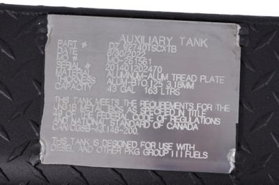 Image showing 7 th Tractor Supply 43 gal. Textured Black Aluminum Auxiliary Fuel Transfer Tank