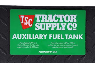 Image showing 8 th Tractor Supply 43 gal. Textured Black Aluminum Auxiliary Fuel Transfer Tank