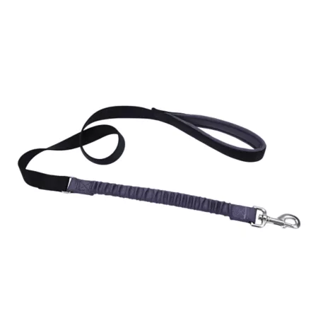 Bungee Leash for Retriever Dogs 1 in x 4 ft Black/Grey Dog Basic Leashes