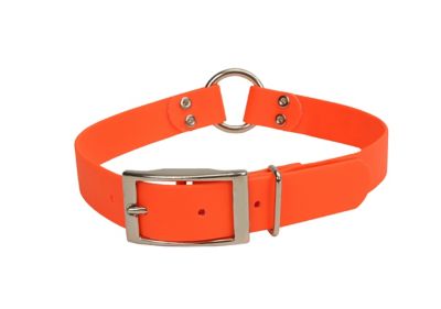 Retriever Waterproof Hound Dog Collar with Center Ring, Safety Orange