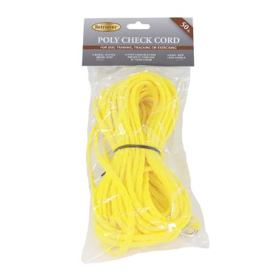 Image showing  Hollow Poly Braided Dog Check Cord, 50 ft., Yellow