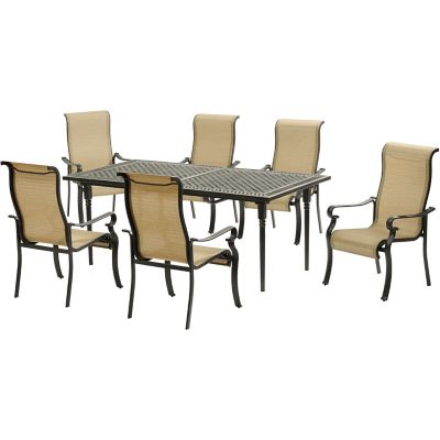 Hanover Brigantine 7-Piece Dining Set with an Expandable Cast-Top Dining Table, BRIGDN7PC-EX