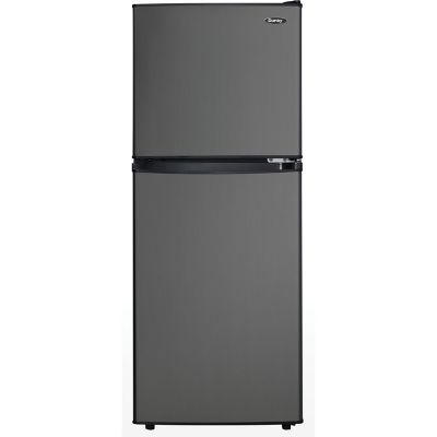 Danby 4.7 cu. ft. Stainless Steel Dual Fridge and Freezer, 21-2/16 in. x 19 in. x 48-2/16 in., Black
