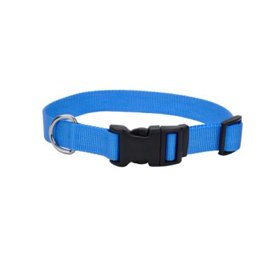 Retriever Adjustable Nylon Dog Collar, Large, Blue Lagoon