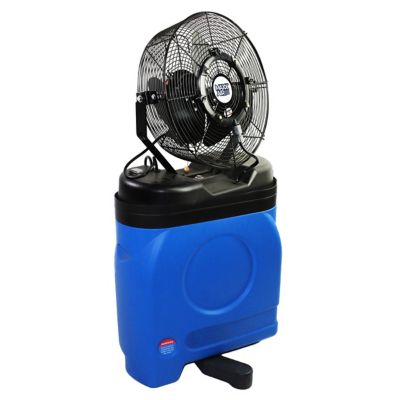 Maxx Air 14 in. Misting Fan with 20 gal. Tank, Blue, 3 Speeds
