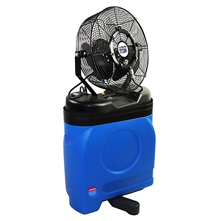Maxx Air 14 in. Misting Fan with 20 gal. Tank, Blue, 3 Speeds
