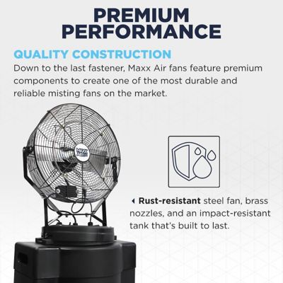 Image showing  18 in. 3-Speed Misting Fan with 40 gal. Tank