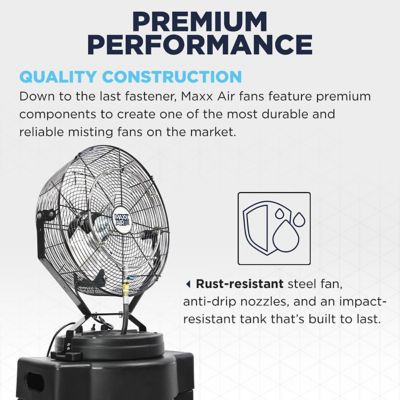 Image showing  18 in. 3-Speed High-Pressure Misting Fan with 40 gal. Tank