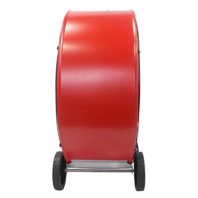 Image showing 5 th Maxx Air 30 in. 2-Speed Indoor Direct-Drive Galvanized Steel Drum Fan, 5,500 CFM, Red