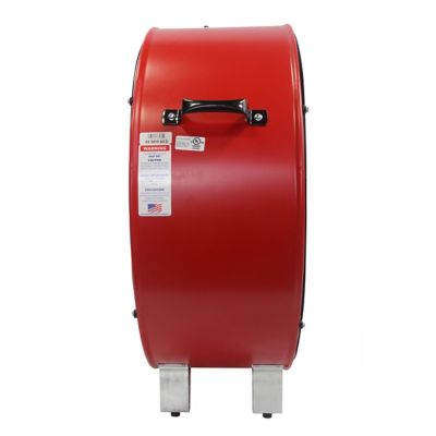 Image showing 7 th Maxx Air 30 in. 2-Speed Indoor Direct-Drive Galvanized Steel Drum Fan, 5,500 CFM, Red