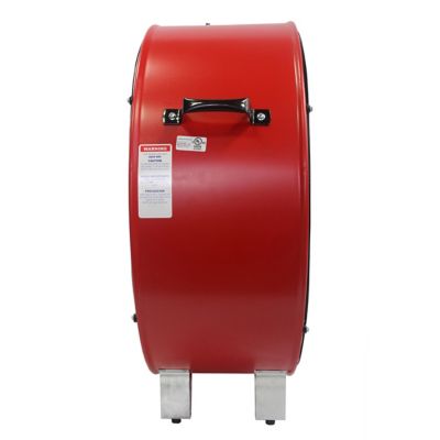 Image showing 7 th Maxx Air 36 in. 2-Speed Indoor Direct-Drive Drum Fan, 9,000 CFM, Red