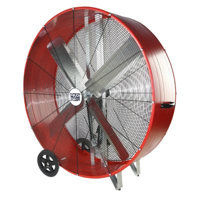Image showing 5 th Maxx Air 48 in. Belt-Drive Galvanized Steel Portable Drum Fan, Red