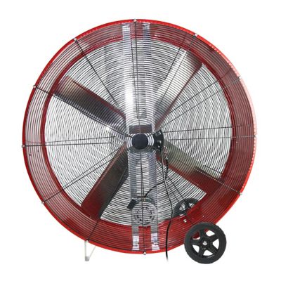 Image showing 6 th Maxx Air 48 in. Belt-Drive Galvanized Steel Portable Drum Fan, Red