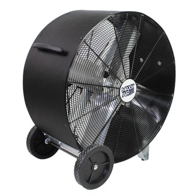 Maxx Air 30 in. Pro FLEX Direct-Drive Polyethylene Drum Fan, Black, 2 Speeds