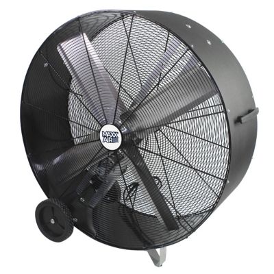Image showing 5 th Maxx Air 48 in. Pro FLEX Belt-Drive Polyethylene Drum Fan, Black, 2 Speeds