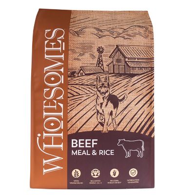 Wholesomes Beef Meal and Rice Recipe Dry Dog Food I have English bulldogs