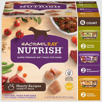 Image showing  All Life Stages Wheat-Free Hearty Chicken and Beef Shreds Wet Dog Food Variety Pack, 8 oz. Can, Pack of 6