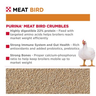 Image showing  Meat Bird Non-Medicated Crumbles Chicken Feed, 40 lb. Bag