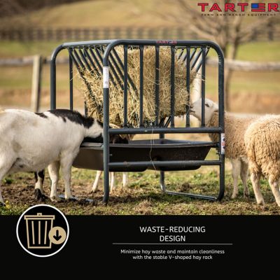 Image showing  3-4 Flake 50 to 71 in. Height, Adjustable Height Hay and Grain Feeder