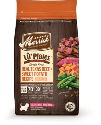 Merrick Lil' Plates Small Breed Adult Grain-Free Real Texas Beef and Sweet Potato Recipe Dry Dog Food I highly recommended
