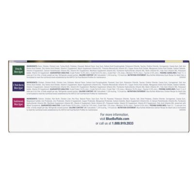 Image showing  Adult Grain-Free Chicken, Duck and Salmon Pate Wet Cat Food Variety Pack., 3 oz., Pack of 12 Cans