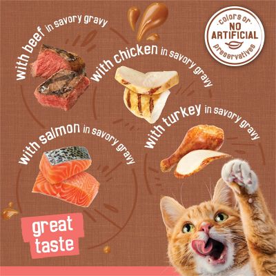 Image showing  Adult Purina Extra Gravy Chunky Wet Cat Food Variety pk., 5.5 oz., Pack of 24 Cans