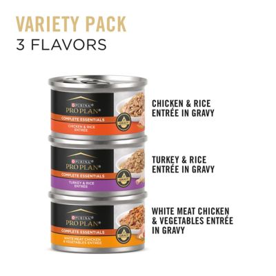Image showing  Adult Complete Essentials Chicken and Turkey Favorites in Gravy Wet Cat Food pk., 3 oz., 24 Cans