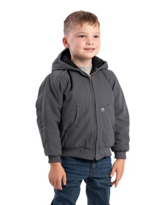 Berne Kids' Softstone Duck Quilt-Lined Hooded Jacket