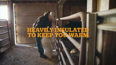 Image showing  Men's Super-Duty Washed Duck Quilt-Lined Hooded Jacket