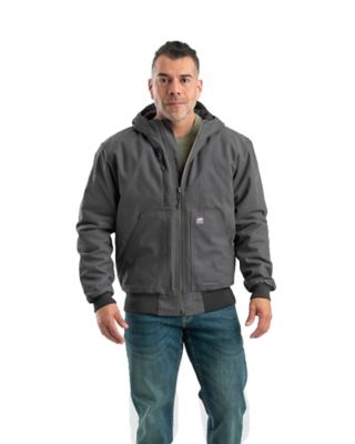 Berne Men's Sanded Duck Quilt-Lined Hooded Insulated Jacket