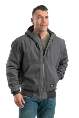 Image showing  Men's Sanded Duck Quilt-Lined Hooded Insulated Jacket
