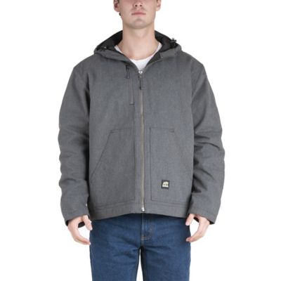 Berne Men's Heathered Duck Modern Quilt-Lined Hooded Jacket