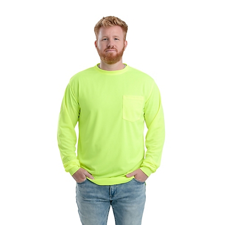 Berne Men's Long-Sleeve Enhanced Vis Performance Pocket T-Shirt