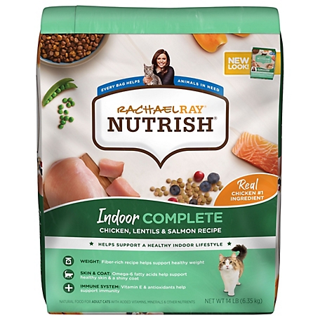 Rachael Ray Nutrish All Life Stages Indoor Complete Chicken, Lentils and Salmon Recipe Dry Cat Food