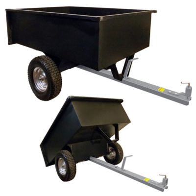 GroundWork Tow Behind 17 cu. ft. Dump Cart, 1,200 lb. Capacity - Black