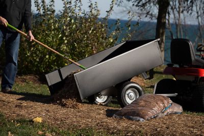 Image showing  Tow-Behind 17 cu. ft. Heavy-Duty Dump Cart, 1,200 lb. Capacity, Black