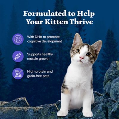 Image showing  Kitten High-Protein Grain-Free Chicken and Salmon Pate Variety Pack., 3 oz., Pack of 6 Cans