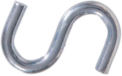 Image showing  Hardware Essentials 20 lb. 0.121 in. x 1 in. S-Hooks, Zinc, 6-Pack