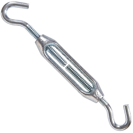 Hillman Hardware Essentials Hook and Hook Turnbuckle Zinc (#10-24 x 5-5/8in.), 853310