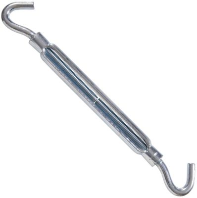 Hillman Hardware Essentials Hook and Hook Turnbuckle Zinc (3/8in.-16 x 16-1/4in.), 321926