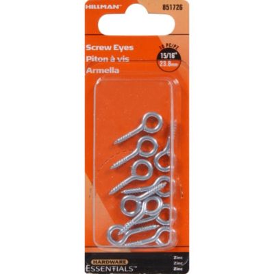 Image showing  Hardware Essentials 0.106 in. x 15/16 in. Small Cd Screw Eye Bolts, 10-Pack