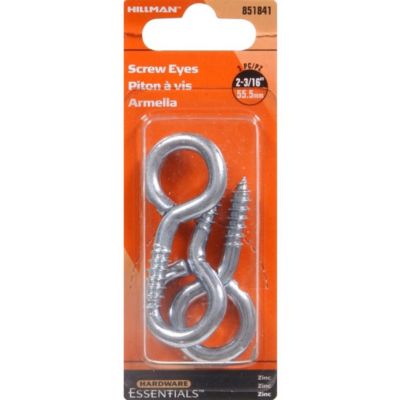 Image showing  Hardware Essentials 0.225 in. x 2-3/16 in. Large Cd Screw Eye Bolts, 3-Pack