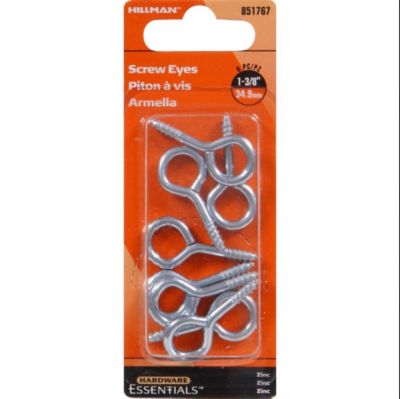 Image showing  Hardware Essentials 0.135 in. x 1-3/8 in. Large Cd Screw Eye Bolts, 8-Pack