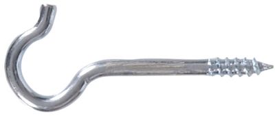 Image showing  Hardware Essentials 25 lb. 0.135 in. x 2-1/16 in. Ceiling Hooks, Zinc, 6-Pack