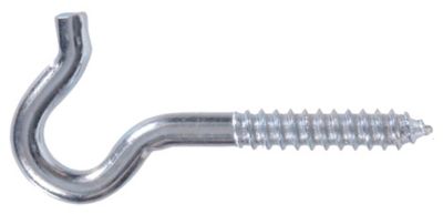 Hillman Hardware Essentials Heavy Duty Screw Hook Flagged Zinc (3/8 in. x 4-1/2 in.) 150 lb