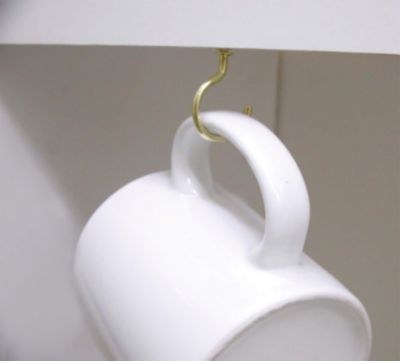 Image showing  Hardware Essentials 3 lb. 1-1/2 in. Cup Hooks, Brass, 2-Pack